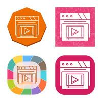 Video Player Vector Icon