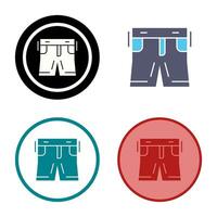 icono de vector de pantalones cortos