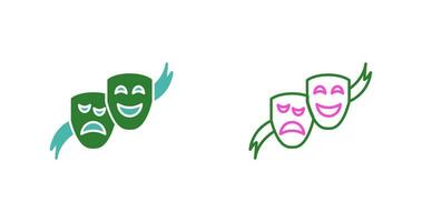 icono de vector de máscaras de teatro