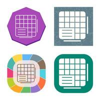 Table Data Vector Icon