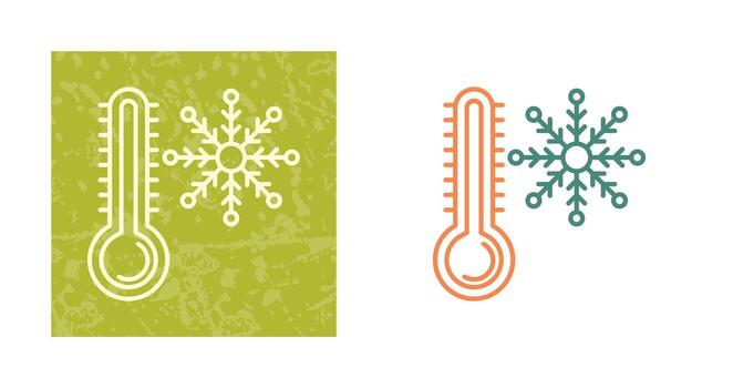 icono de vector frío