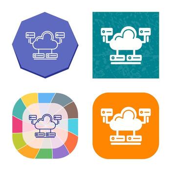 icono de vector de base de datos en la nube
