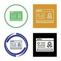 Online Certificate Vector Icon