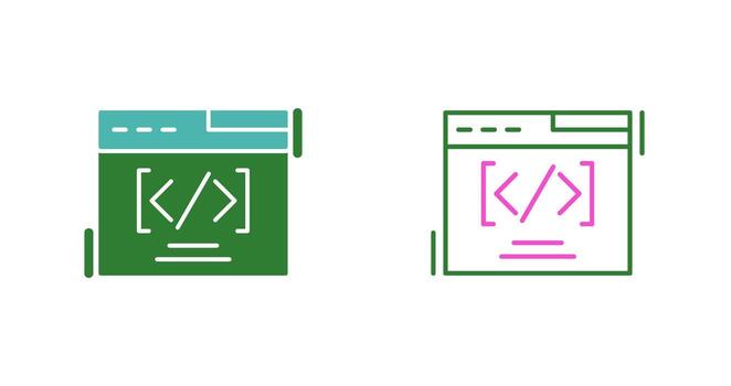 icono de vector de codificación web