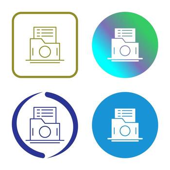 icono de vector de carpeta de lista