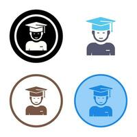 icono de vector de estudiante graduado