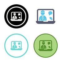 Online Interview Vector Icon