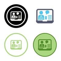 Online Job Interview Vector Icon