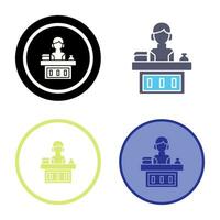 Office Reception Vector Icon