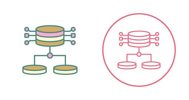icono de vector de datos estructurados