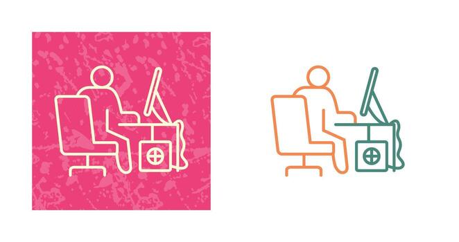 Computer Worker Vector Icon