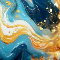 AI generated Luxury Abstract Marble Texture Background, Creative multicolored Painted waves ink Technique photo