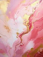 AI generated Luxury Abstract Marble Texture Background, Creative multicolored Painted waves ink Technique photo