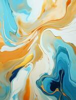 AI generated Luxury Abstract Marble Texture Background, Creative multicolored Painted waves ink Technique photo