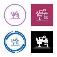 Office Desk Vector Icon