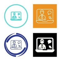 Online Interview Vector Icon