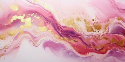 AI generated Luxury Abstract Marble Texture Background, Creative multicolored Painted waves ink Technique photo