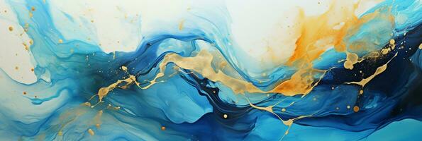 AI generated Luxury Abstract Marble Texture Background, Creative multicolored Painted waves ink Technique photo