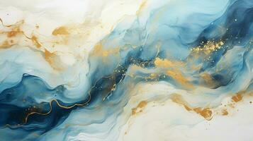 AI generated Luxury Abstract Marble Texture Background, Creative multicolored Painted waves ink Technique photo