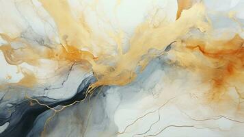 AI generated Luxury Abstract Marble Texture Background, Creative multicolored Painted waves ink Technique photo
