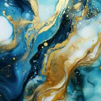 AI generated Luxury Abstract Marble Texture Background, Creative multicolored Painted waves ink Technique photo