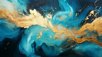AI generated Luxury Abstract Marble Texture Background, Creative multicolored Painted waves ink Technique photo
