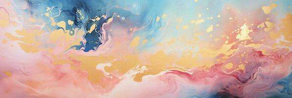 AI generated Luxury Abstract Marble Texture Background, Creative multicolored Painted waves ink Technique photo