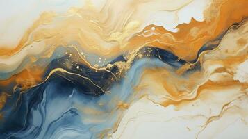 AI generated Luxury Abstract Marble Texture Background, Creative multicolored Painted waves ink Technique photo