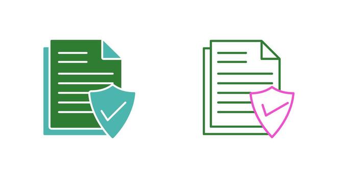 icono de vector de documento válido