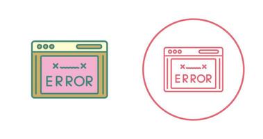 icono de vector de código de error