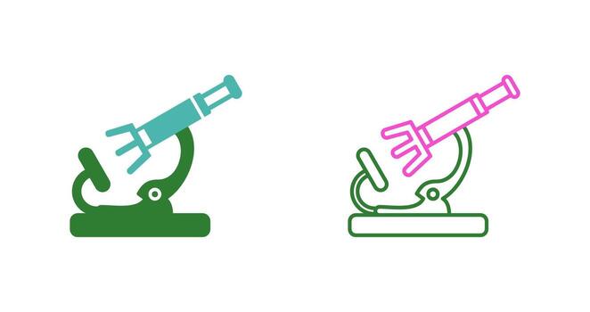 icono de vector de microscopio