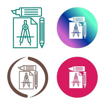 icono de vector de herramientas de estudio