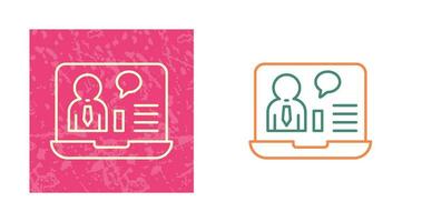 Online Job Interview Vector Icon