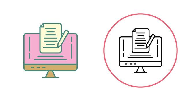 nota, vector, icono vector