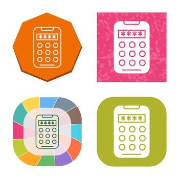 icono de vector de código pin