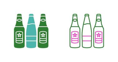 icono de vector de botellas de cerveza