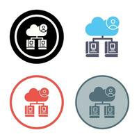 Cloud Library Vector Icon