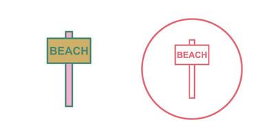 Beach Sign Vector Icon