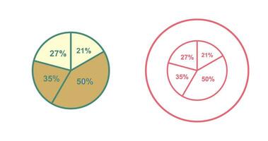 icono de vector de gráfico circular