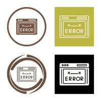 icono de vector de código de error