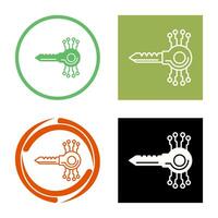 icono de vector de código clave