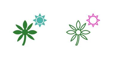 Flower in sunlight Vector Icon