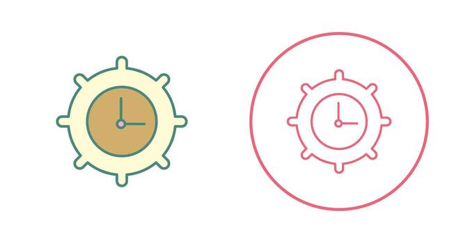 icono de vector de configuración de tiempo