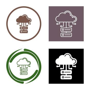 Cloud Database Vector Icon