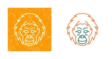 icono de vector de orangután