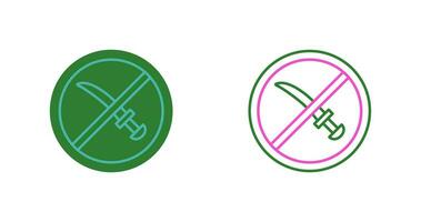 No Weapons Vector Icon