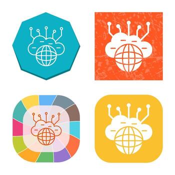 icono de vector de nube informática