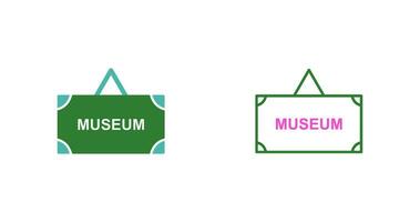 icono de vector de etiqueta de museo