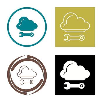 icono de vector de computación en la nube