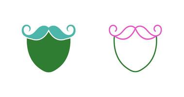 icono de vector de barba y bigote